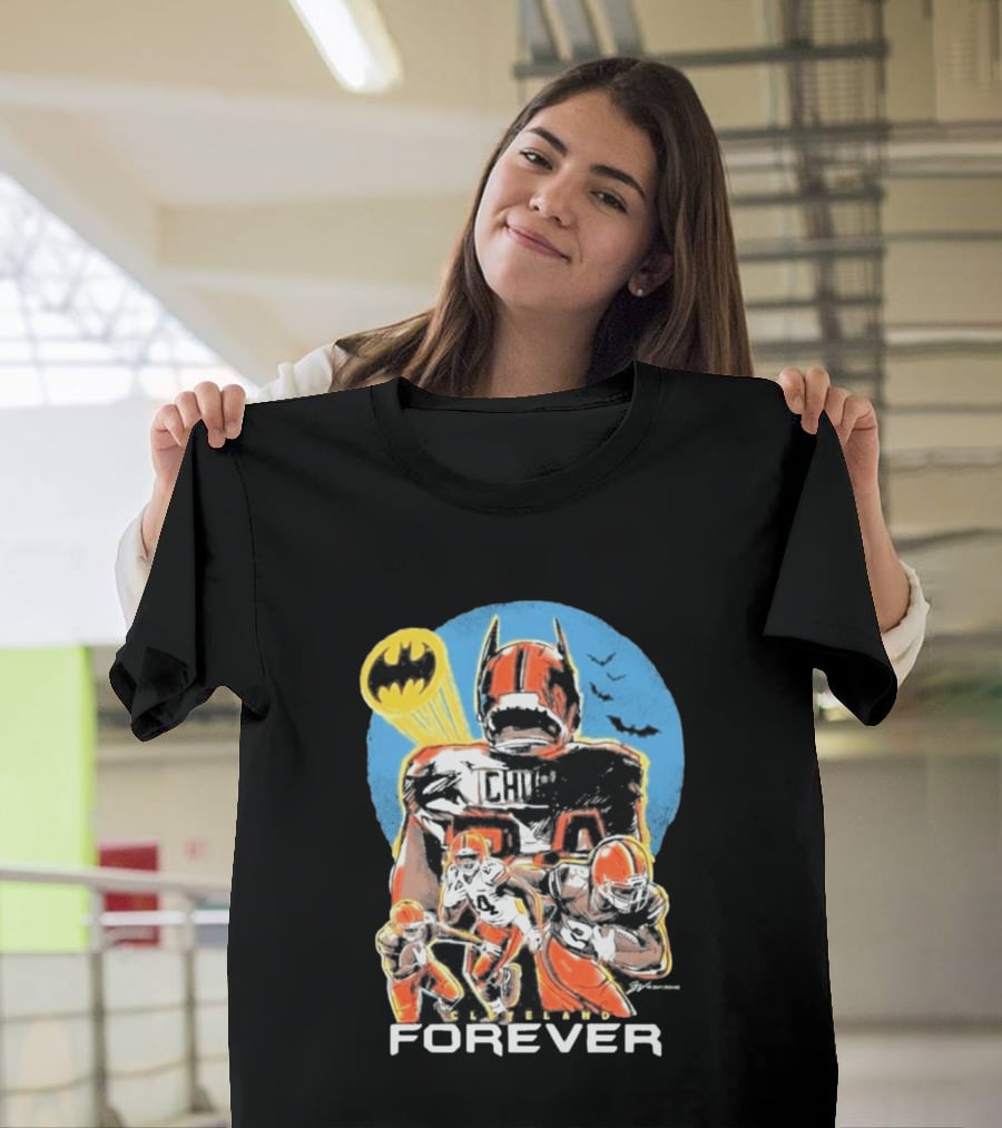 Cleveland Browns Nick Chubb Batman Signal Forever T-Shirt