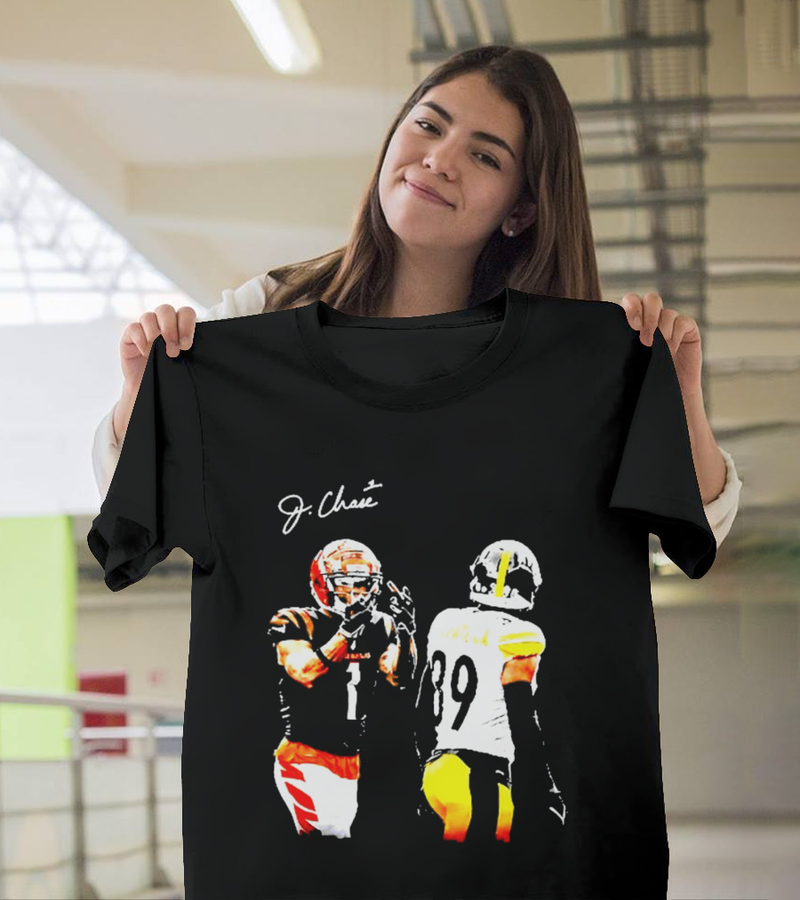 JaMarr Chase Vs Minkah Fitzpatrick Cincinnati Bengals Pittsburgh Steelers Football T-Shirt