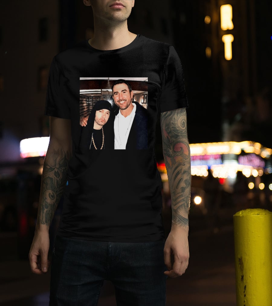 Justin Verlander Eminem Iconic Collaboration Moment T-Shirt