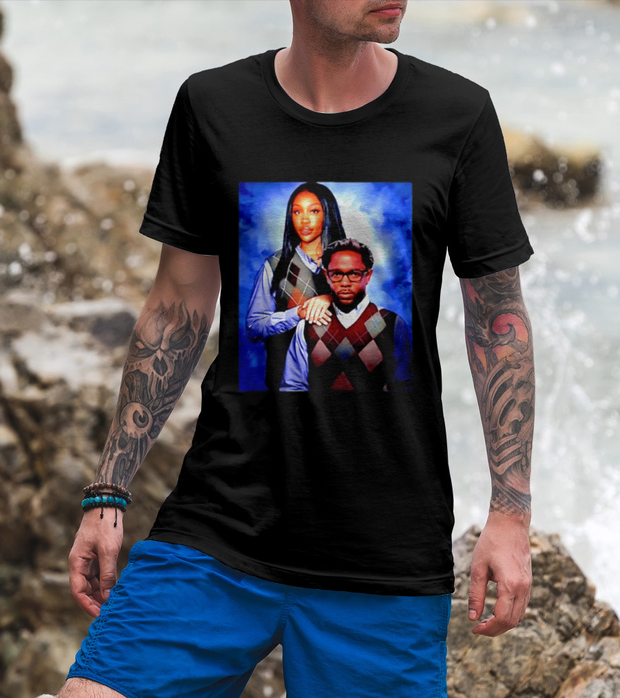 Kendrick Lamar SZA Stepbrothers Meme Argyle Sweater Humor T-Shirt