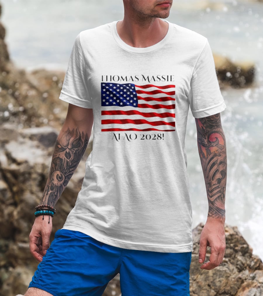 Thomas Massie American Flag 2028 AFAO T-Shirt