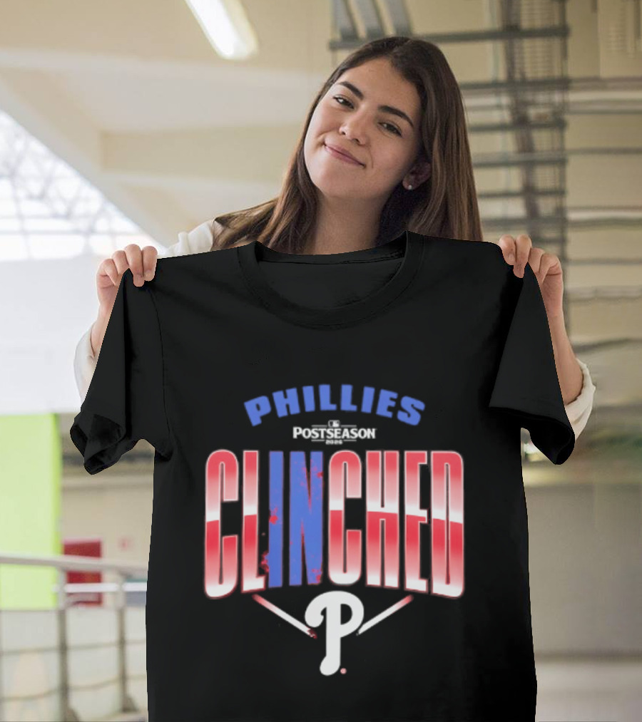 Phillies Red 2026 MLB Postseason Clinched Locker Room P T-Shirt