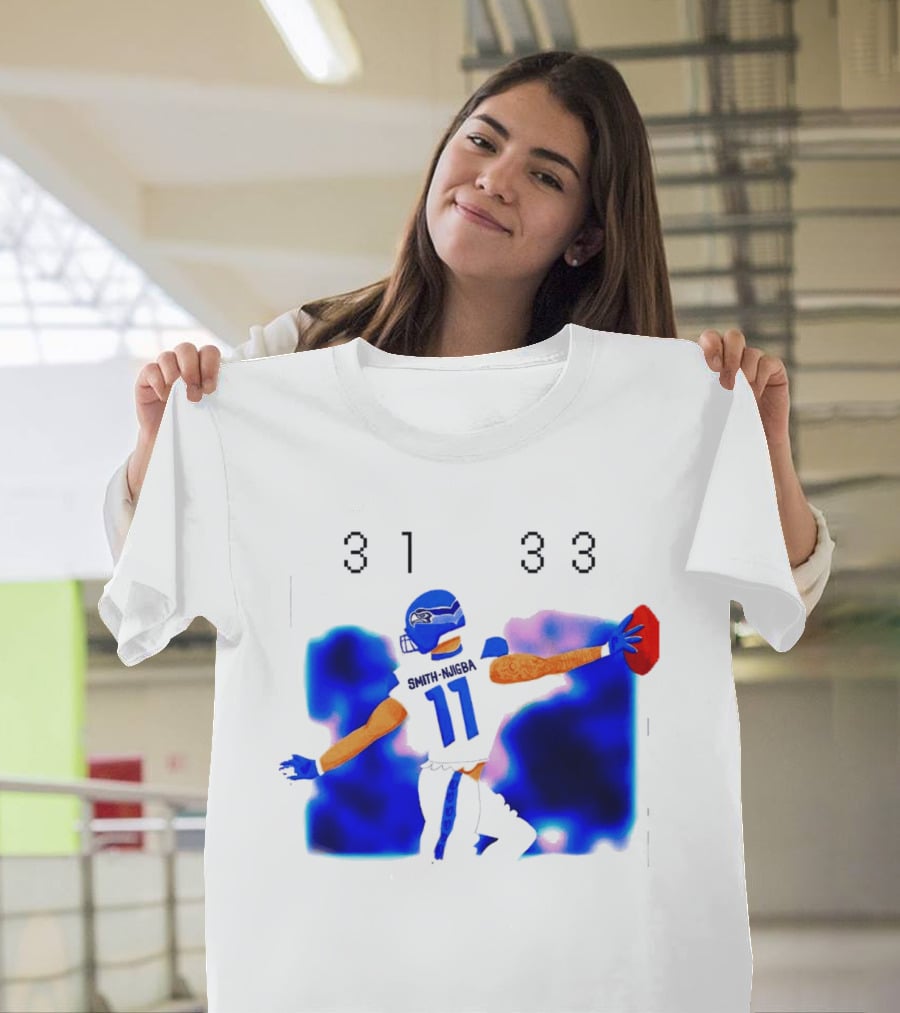 Jaxon Smith Njigba Seattle Seahawks 11 Football Catch 31 33 T-Shirt