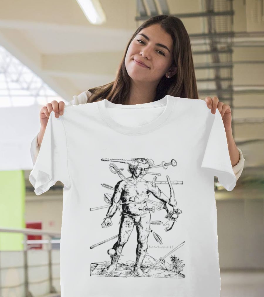 Mummies Man Pierced By Weapons Punk Rock T-Shirt