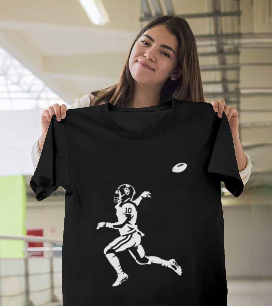 Oklahoma Sooners John Mateer Football Quarterback Crimson Pass T-Shirt