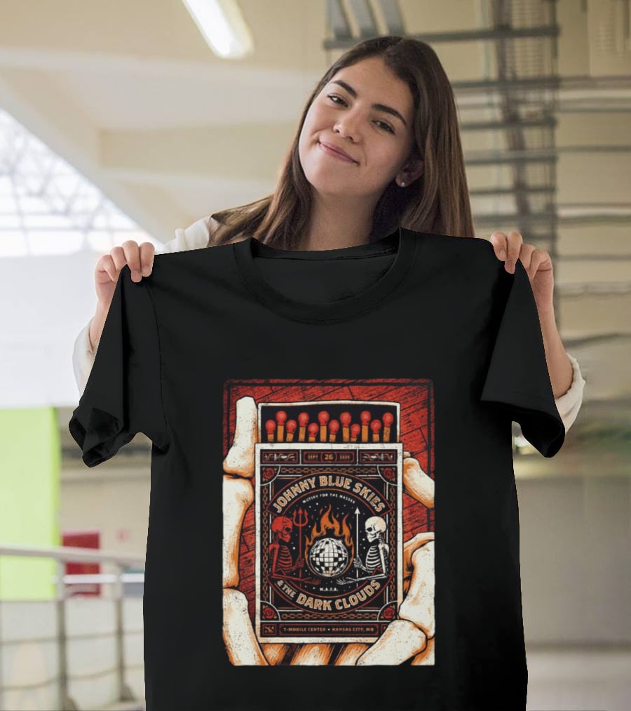 Johnny Blue Skies And The Dark Clouds Matchbox Mobile Center Kansas City MO September 26 2026 T-Shirt