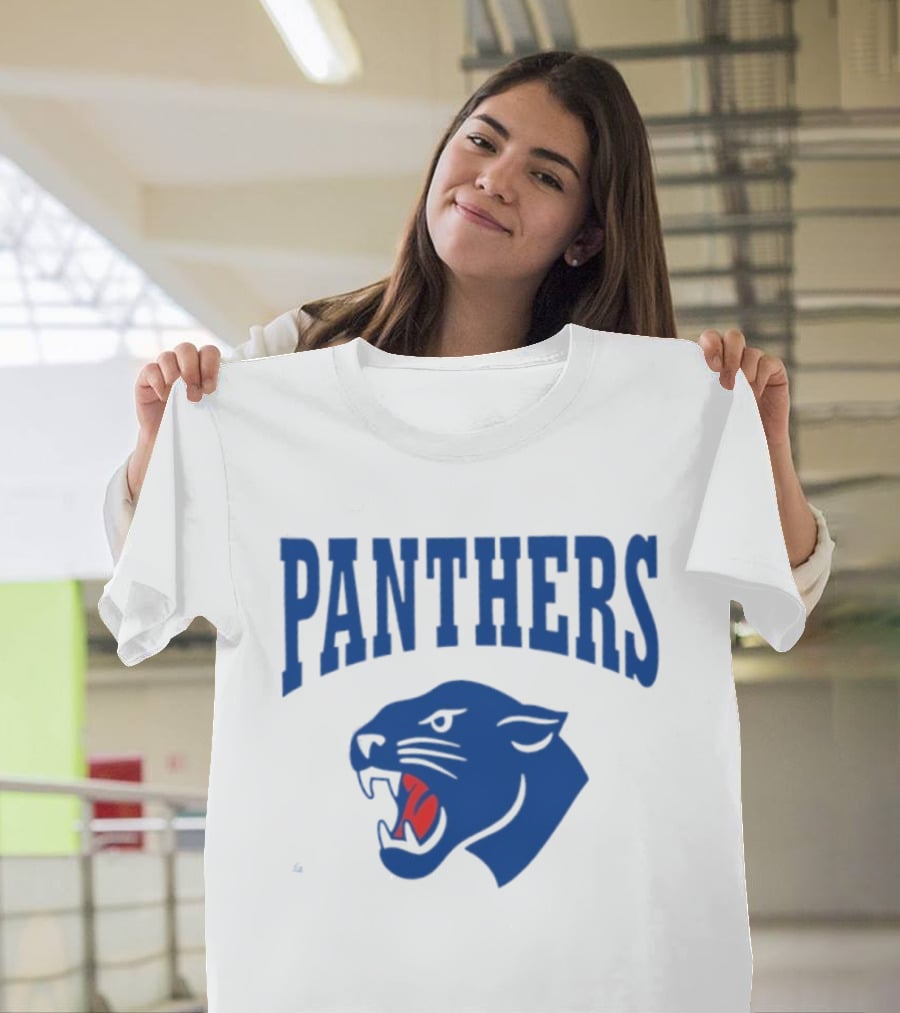PANTHERS Carolina Football Iconic Blue Roaring T-Shirt