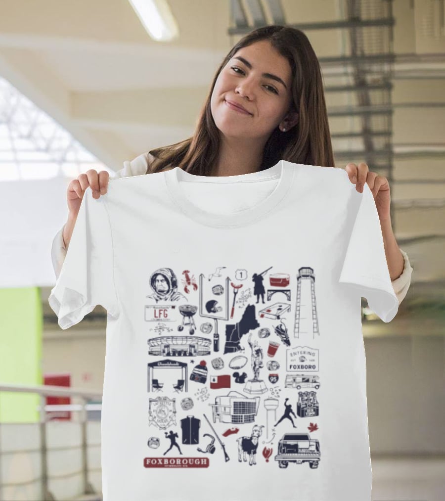 Foxboro Football Tourist Stadium Landmarks And Activities T-Shirt