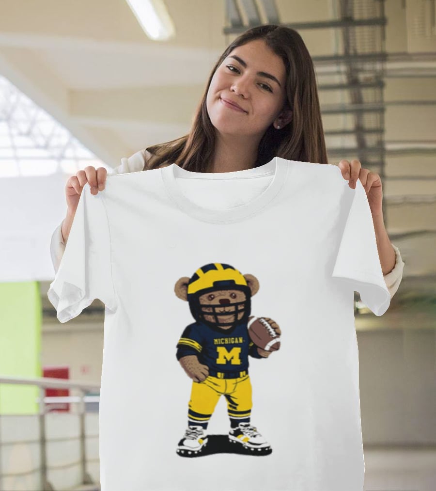 Michigan Wolverines Teddy Bear NCAA Football 2026 T-Shirt