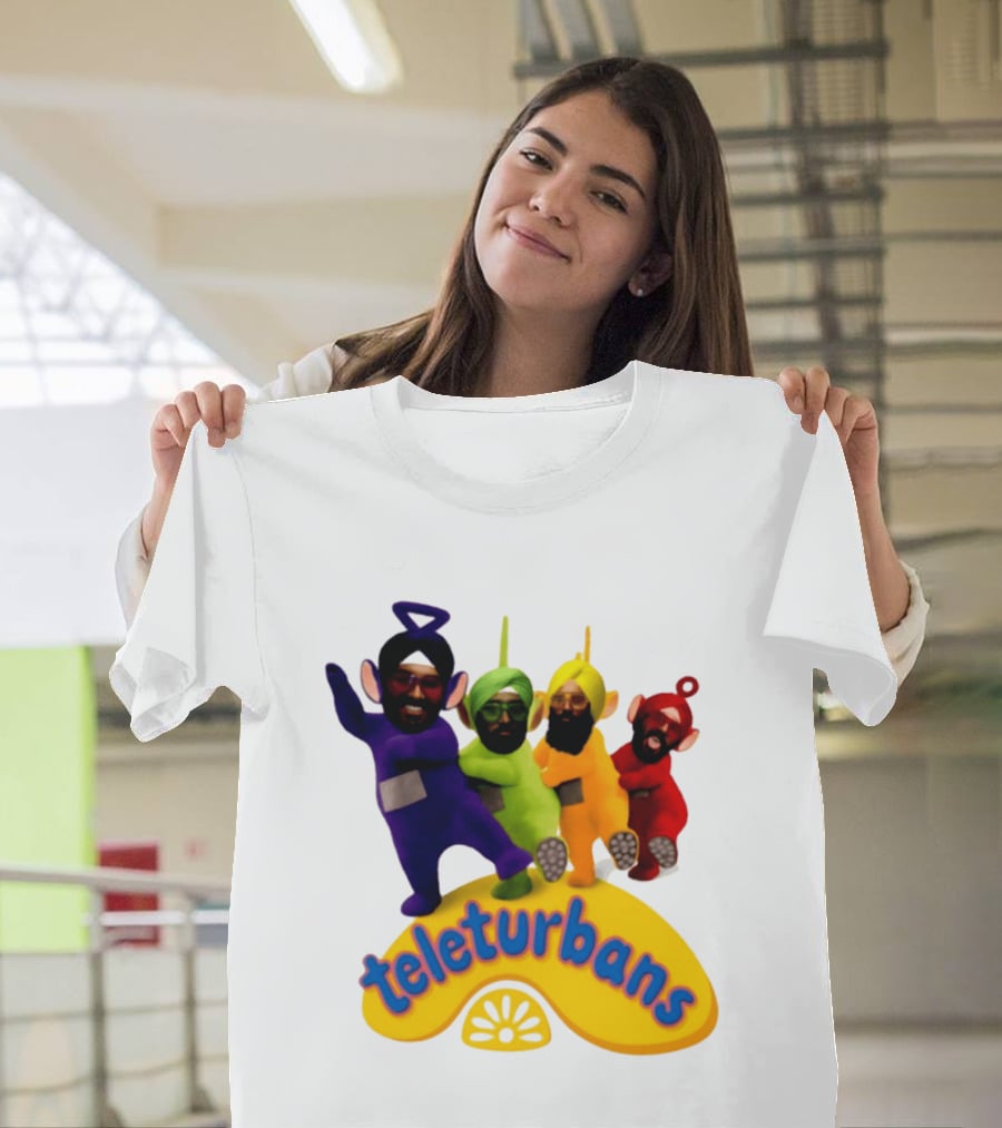 Teleturbans Teletubbies Sikh Turban Characters T-Shirt