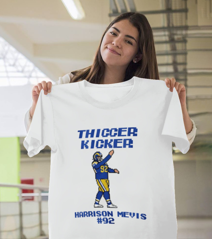 Thiccer Kicker Harrison Mevis 92 Los Angeles Rams T-Shirt