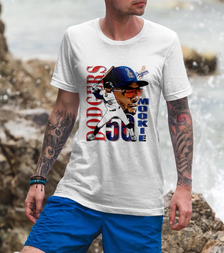 Los Angeles Dodgers Mookie Betts 50 Baseball Player Two Sided T-Shirt