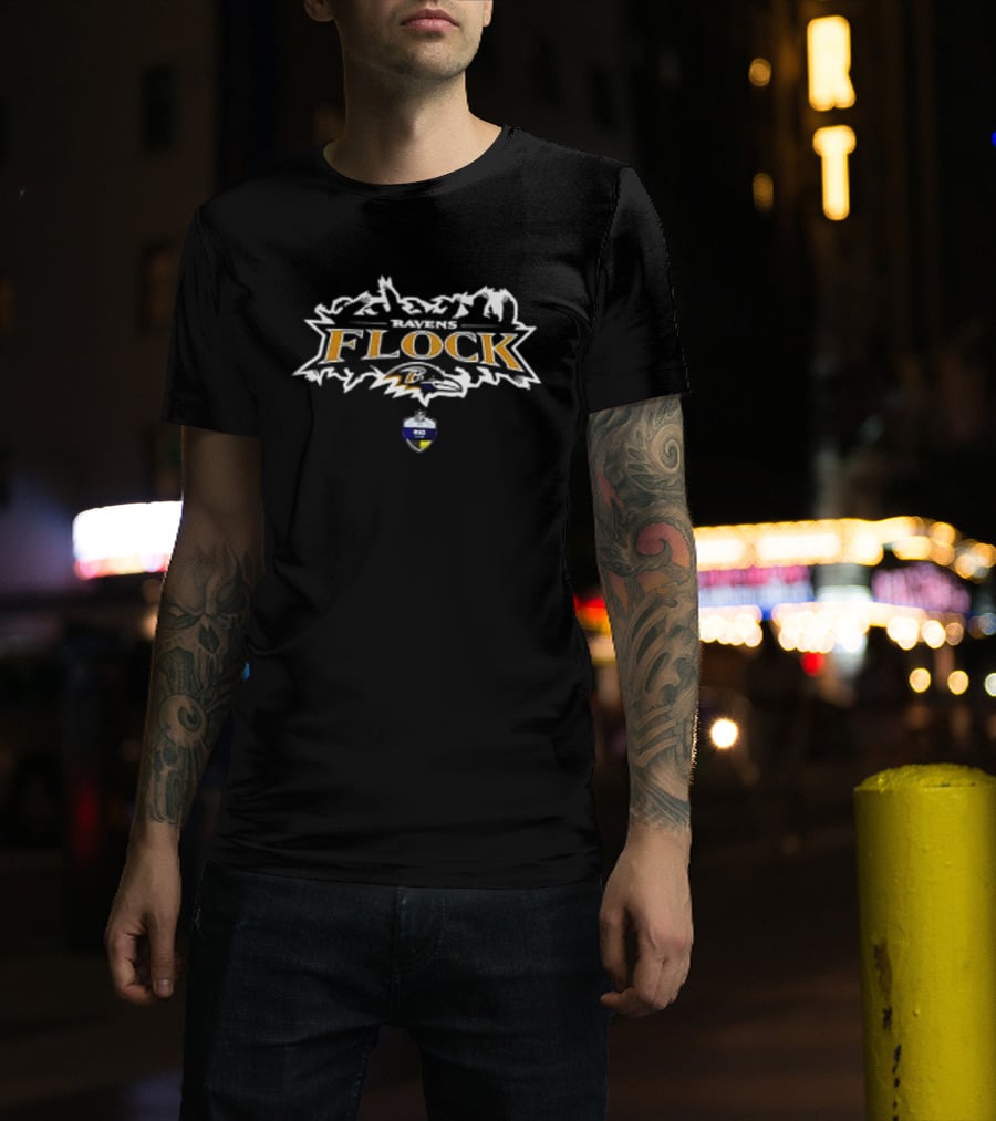 Baltimore Ravens 2026 Flock Rio De Janeiro Game Football Two Sided T-Shirt