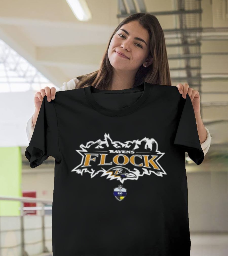 Baltimore Ravens 2026 Flock Rio De Janeiro Game Football Two Sided T-Shirt
