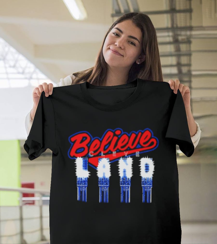 Believe Cleve Land Stadium Lights Cleveland T-Shirt