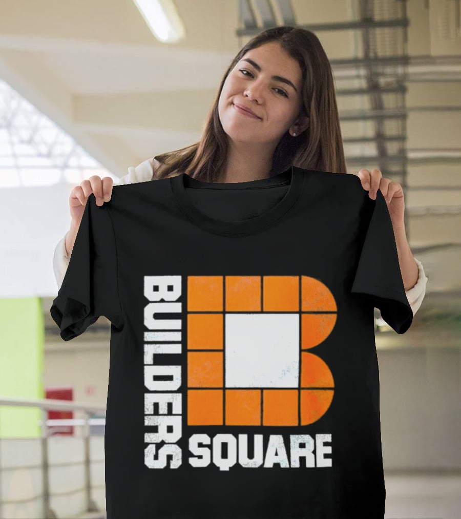 Builders Square Vintage Hardware Store Iconic Retro Logo Block T-Shirt