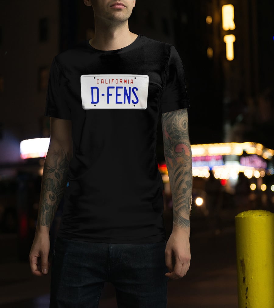 California D Fens License Plate Falling Down Movie Reference T-Shirt