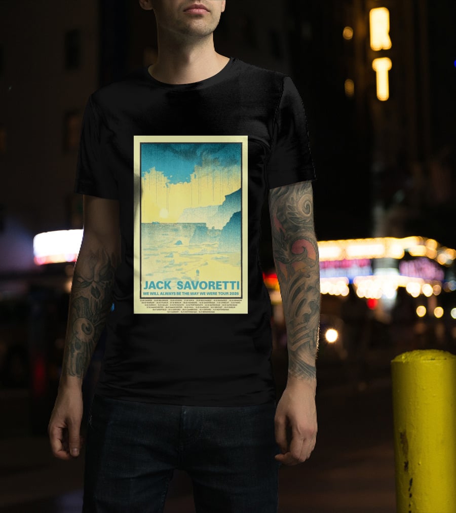 Jack Savoretti We Will Always Be The Way We Were Tour 2026 Bucharest Vintage Style Ocean Scene T-Shirt