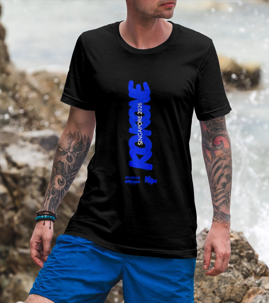 Kokone Singapore 2026 Atlassian Williams Blue Vertical T-Shirt