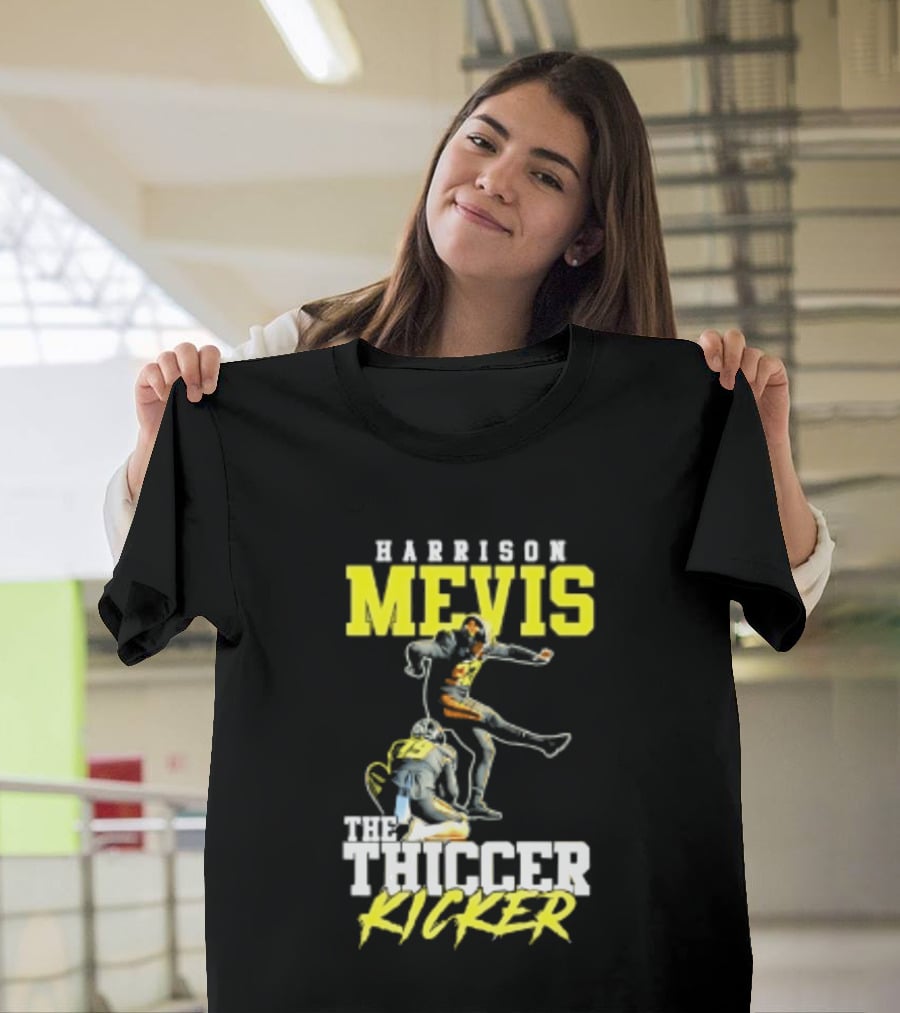 Harrison Mevis The Thiccer Kicker Football Player 92 T-Shirt