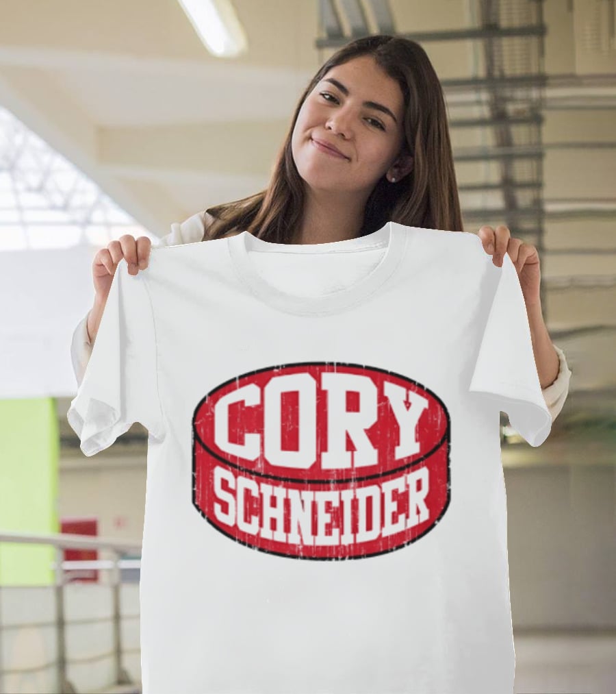 Cory Schneider New Jersey Devils Puck Red T-Shirt