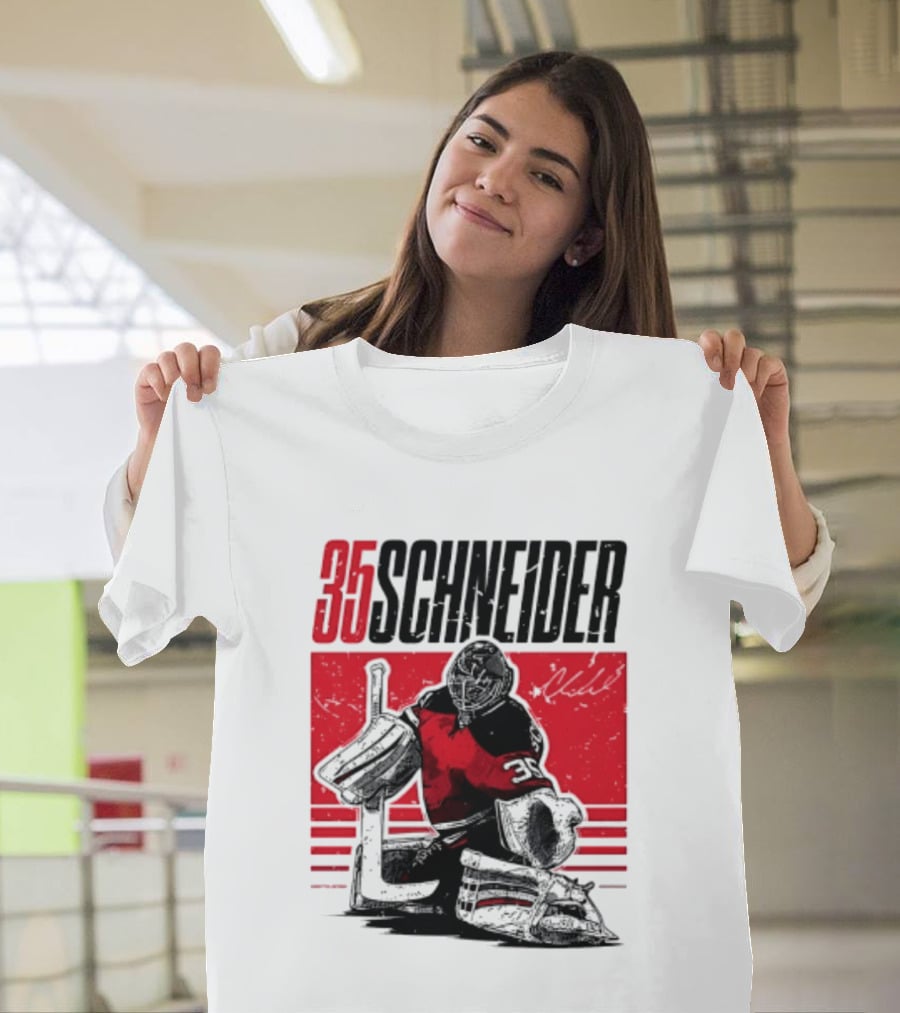 35 Schneider New Jersey Devils Hockey Player Starter T-Shirt