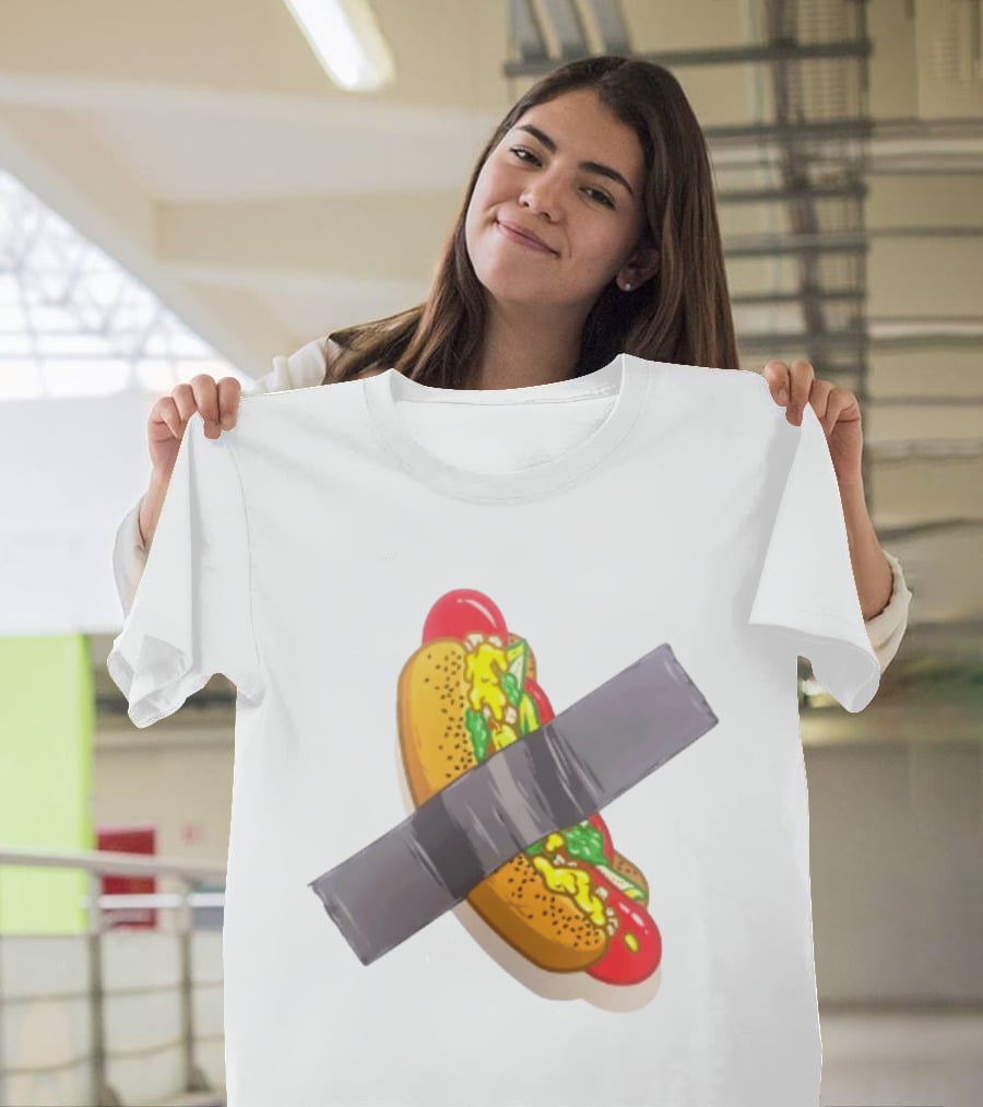 Hot Dog Duct Tape Food Humor T-Shirt