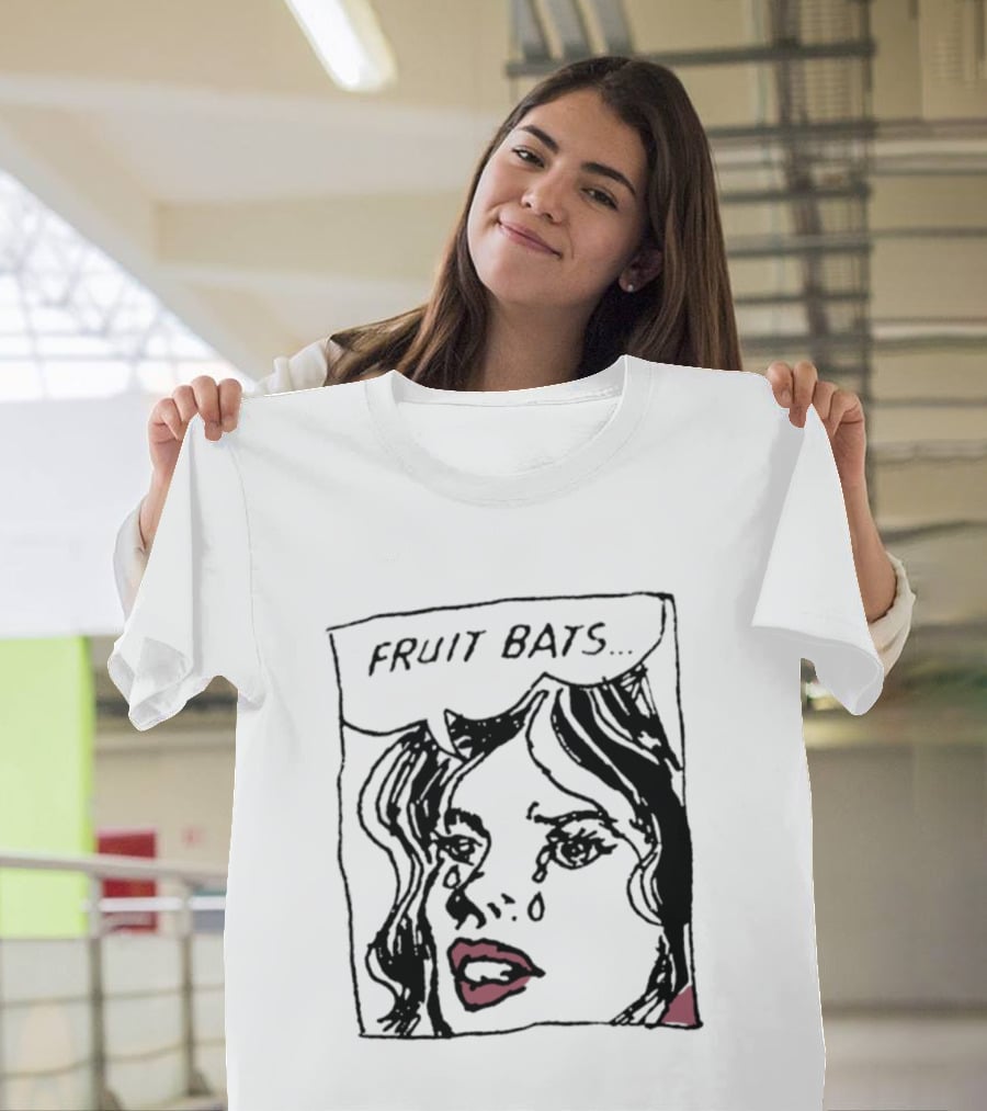 FRUIT BATS Pop Comic Indie Rock Crying Comic Style Woman T-Shirt