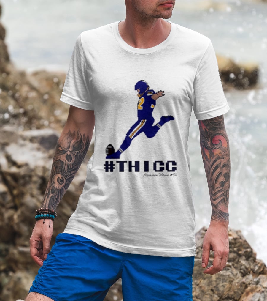 Harrison Mevis 92 Los Angeles Rams Thicc Kicker Football Pixel T-Shirt