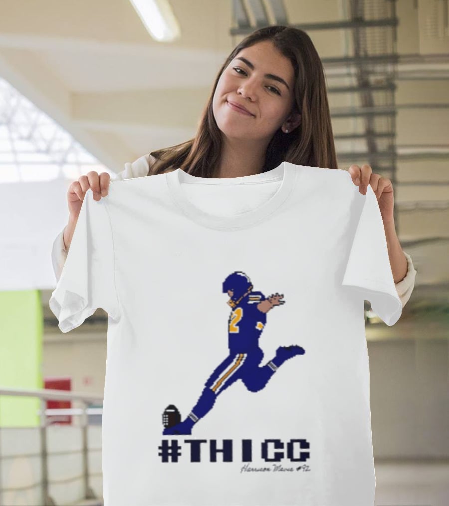 Harrison Mevis 92 Los Angeles Rams Thicc Kicker Football Pixel T-Shirt