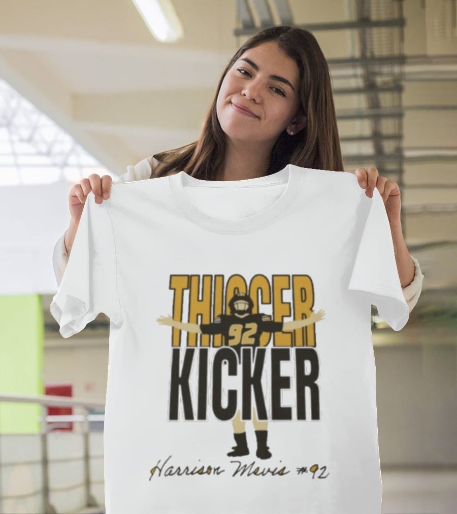 Harrison Mevis 92 Thiccer Kicker Football Player T-Shirt