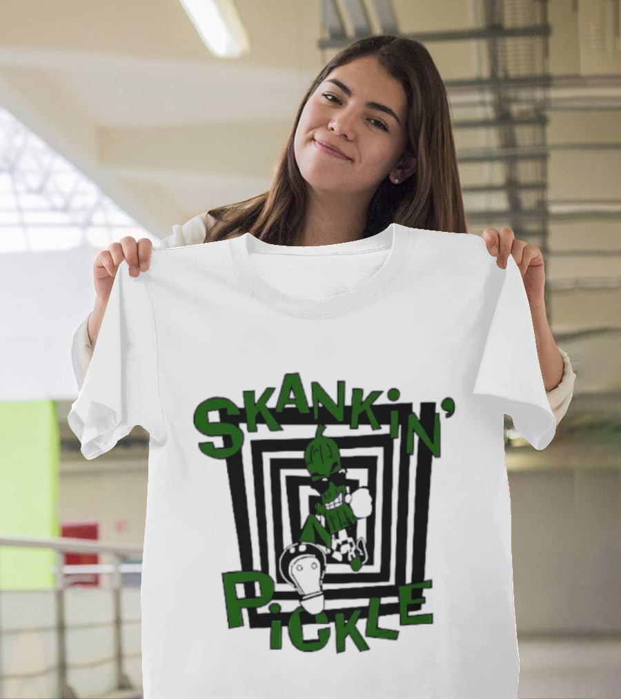 Skankin' Pickle Band Ska Punk Music Iconic Pickle And Spirals T-Shirt