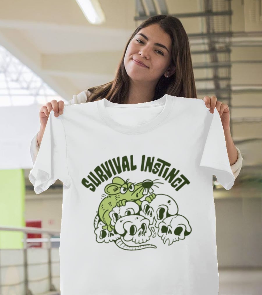 Survival Instinct Rat Skulls Gothic T-Shirt