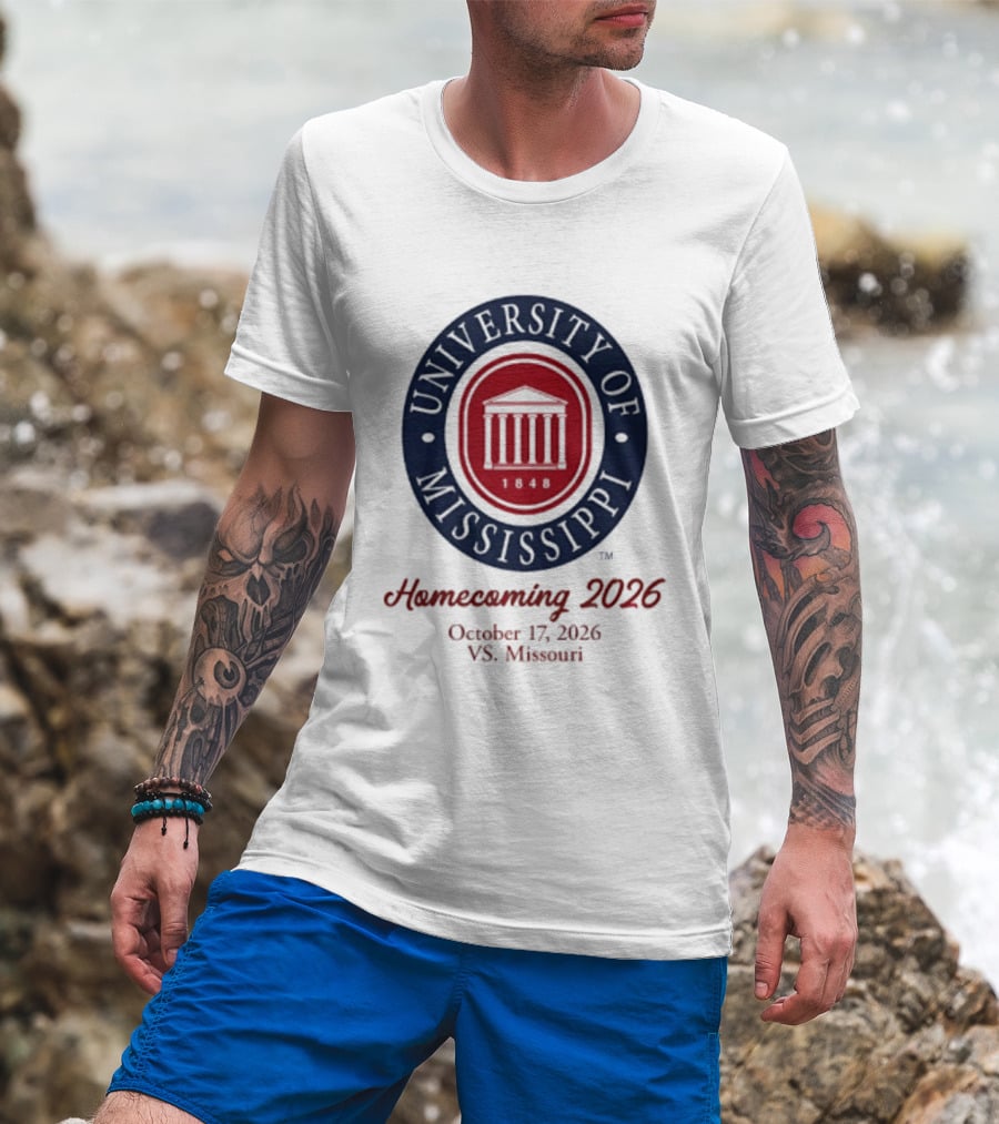 University Of Mississippi Homecoming 2026 October 17 Vs Missouri T-Shirt