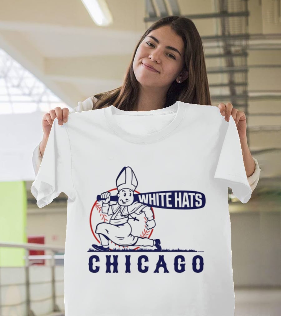 Pope Leo XIV Chicago White Hats Baseball T-Shirt