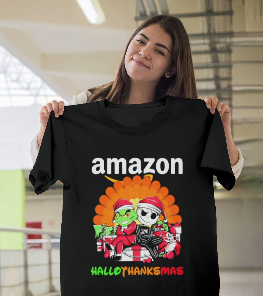 Amazon Grinch Jack Skellington Hallothanksmas 2026 T-Shirt