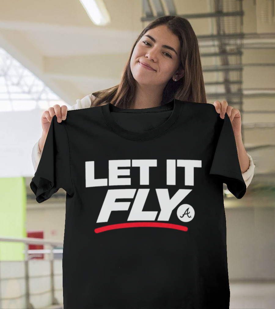 Atlanta Braves Let It Fly A Logo MLB Merchandise T-Shirt