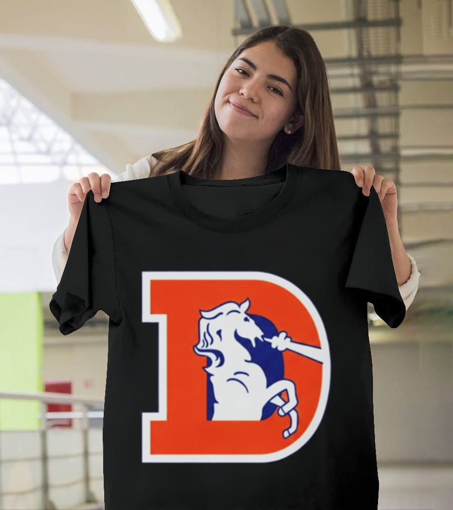 Bo Nix Broncos Old School Denver Horse Icon D T-Shirt