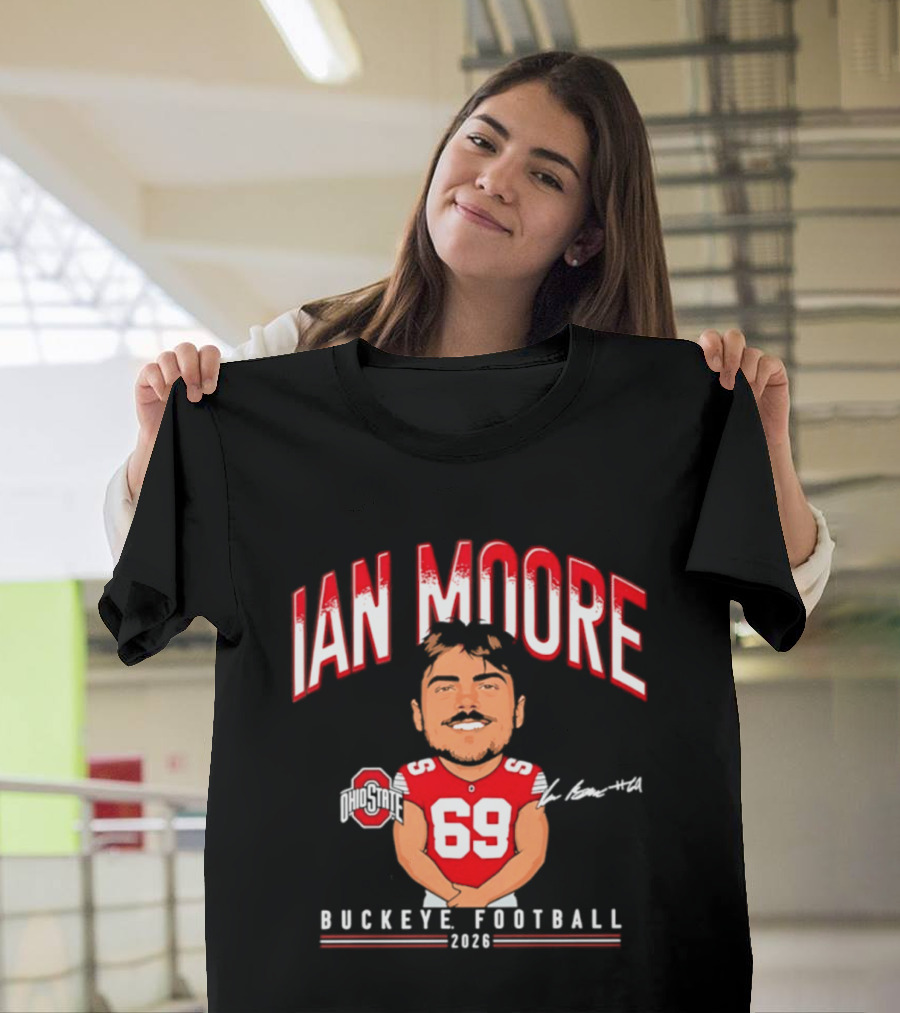 Ian Moore Ohio State Buckeyes Football 2024 Caricature 69 T-Shirt