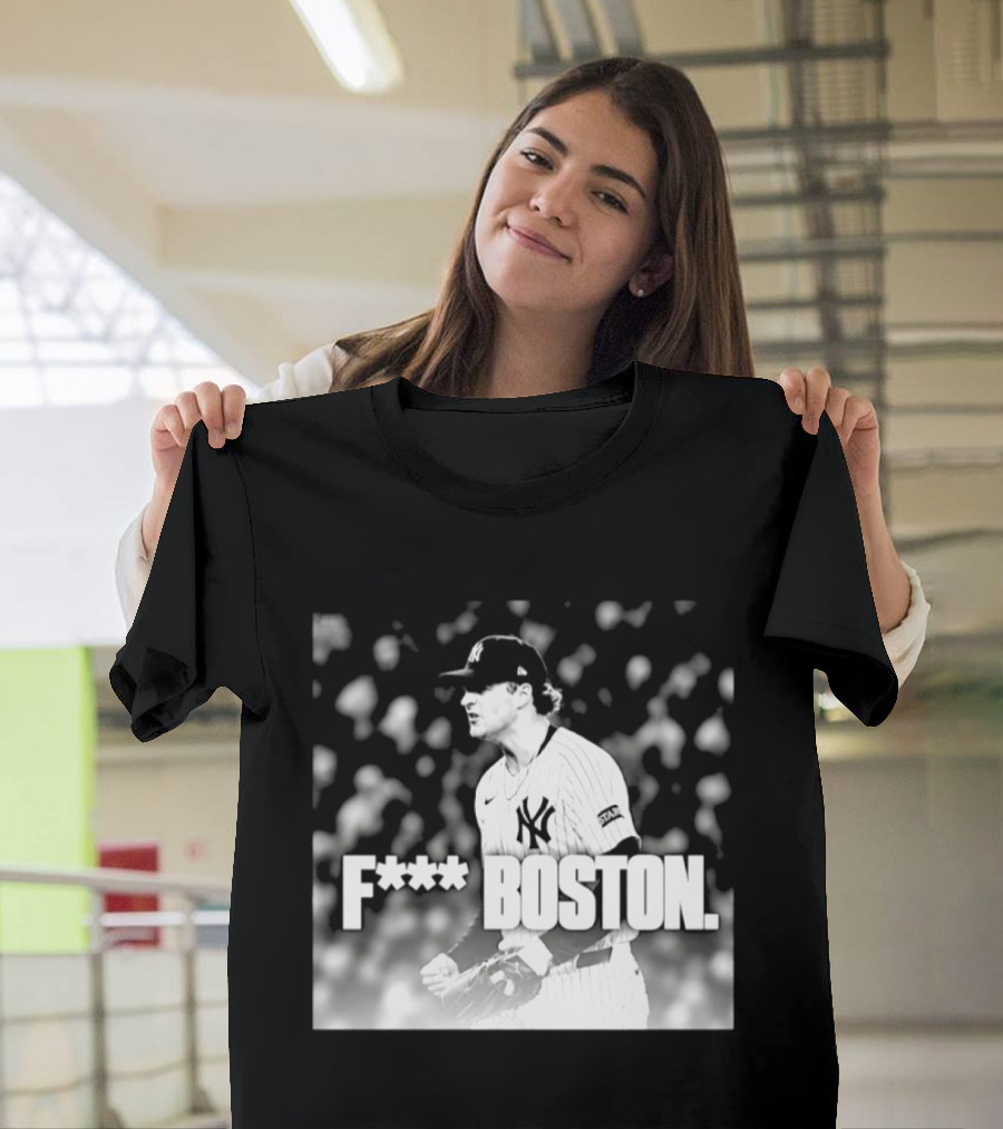 Cam Schlittler New York Yankees F*** Boston T-Shirt