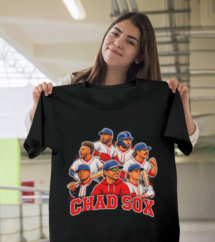 Chad Sox Boston Red Sox Team Collage Players T-Shirt