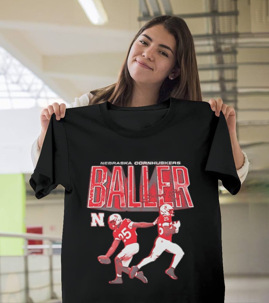 Baller Jamal Rule Nebraska Cornhuskers 25 Graffiti T-Shirt