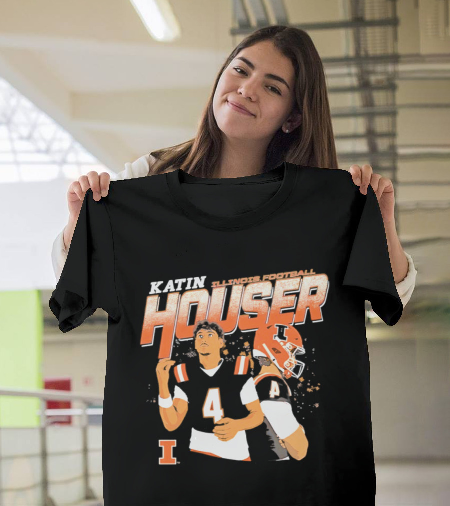 Katin Houser Illinois Fighting Illini Football T-Shirt