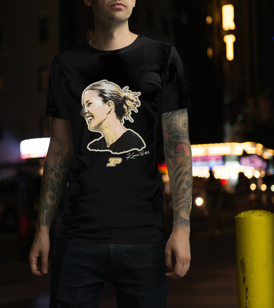 Kenna Wollard Purdue Boilermakers P Logo Big Head T-Shirt