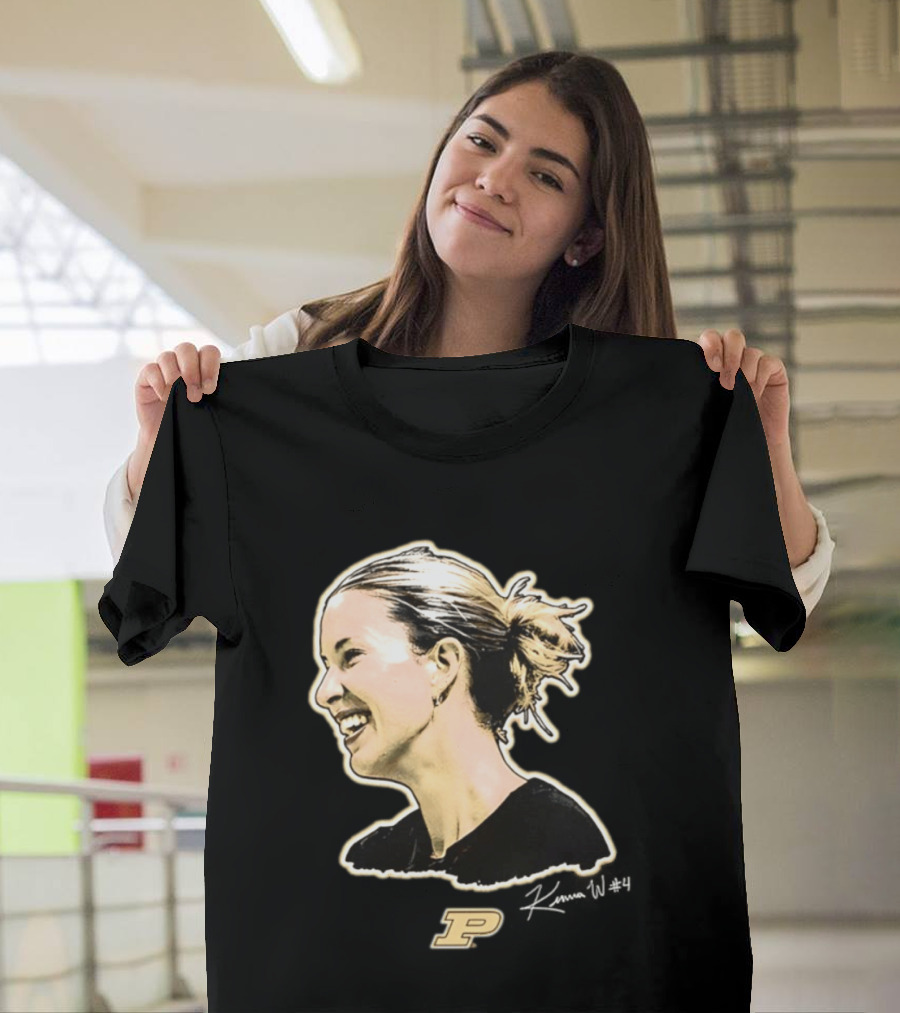 Kenna Wollard Purdue Boilermakers P Logo Big Head T-Shirt