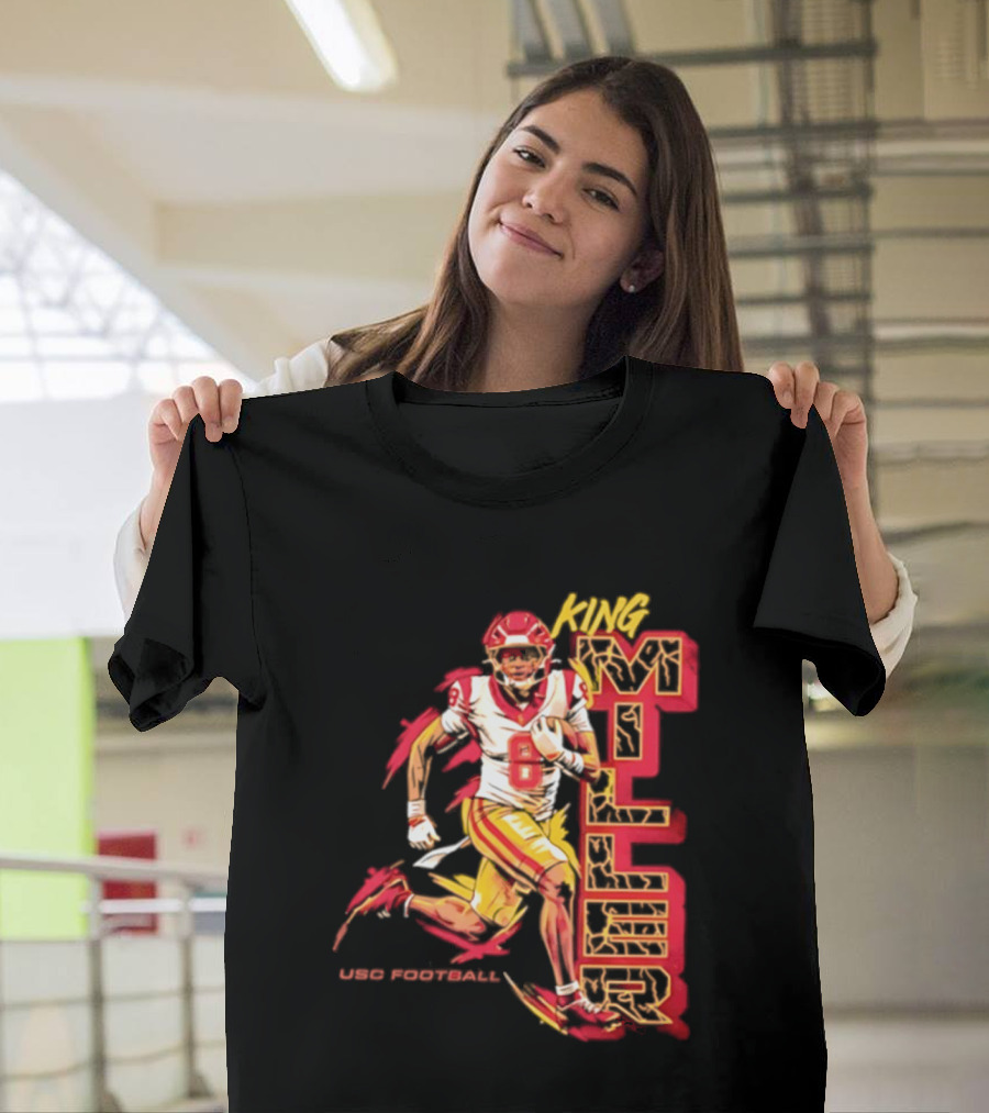 King Miller USC Trojans NCAA Football Player 8 Back Pedaling T-Shirt