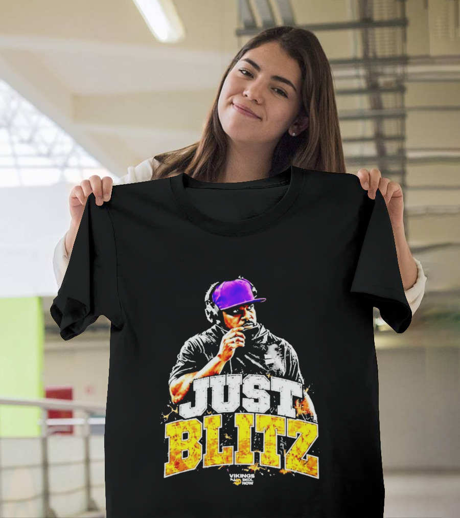 Just Blitz Football Coach Vikings Skol Now T-Shirt