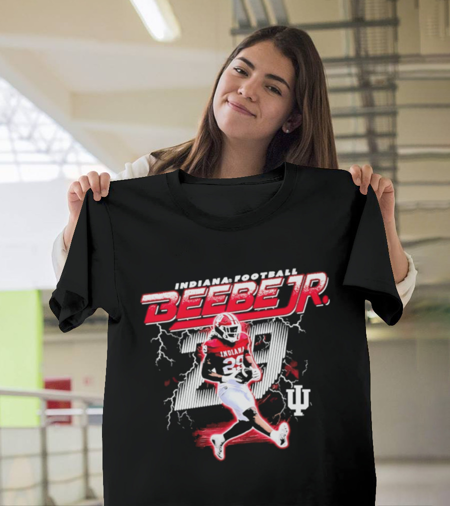 Indiana Football Beebe Jr. 29 Lightning Player IU T-Shirt