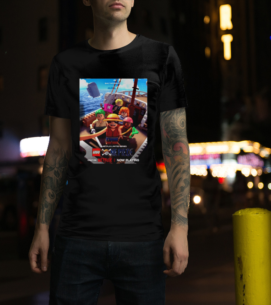 LEGO One Piece Netflix Limited Series Built Differently Now Playing T-Shirt