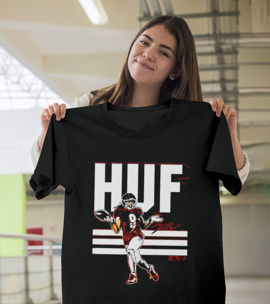 HUF Football Player Number 8 Bold Shrugging T-Shirt